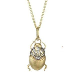 SYDNEY EVAN 18K and DIAMOND SCARAB NECKLACE